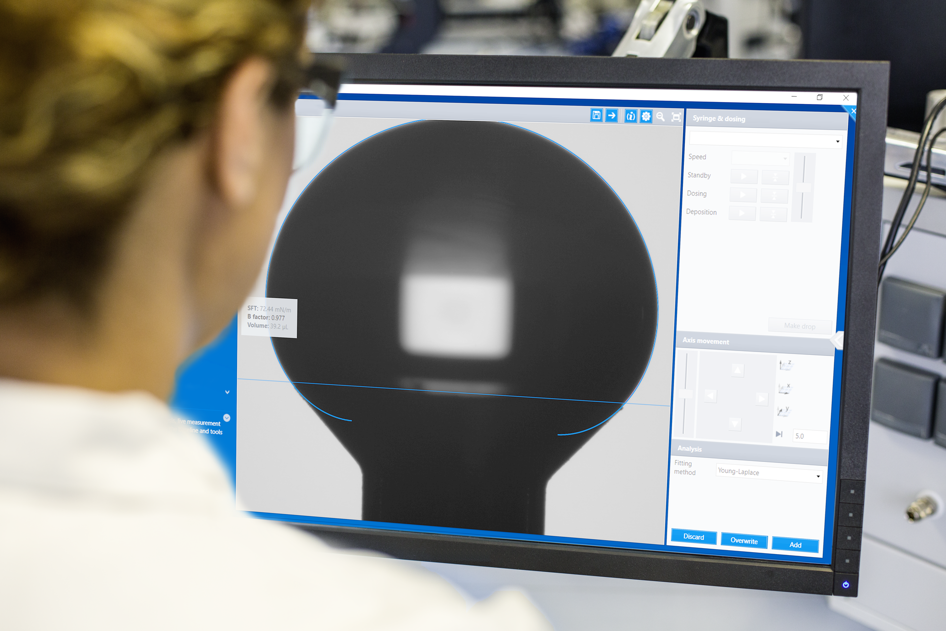 A sessile drop reveals the surface tension new measuring method in